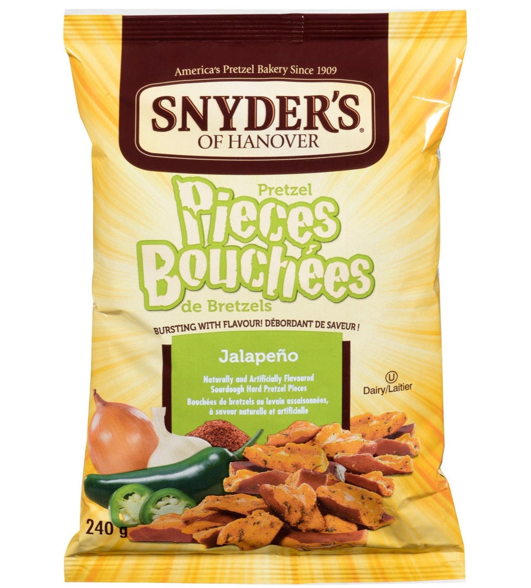 Snyders Of Hanover Pretzel Pieces Jalapeno 240 G Bizzare Snax 