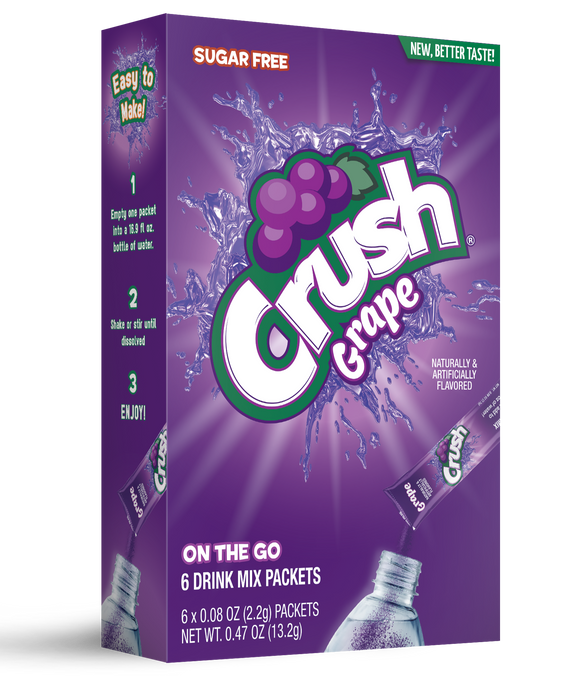 Crush Zero Sugar Singles To Go - Grape