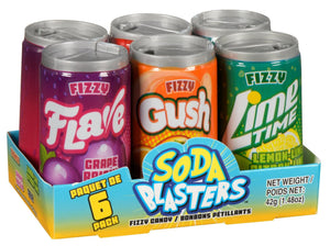 Exclusive Brand Soda Blaster Fizzy Candy - 6 Pack - 42 g