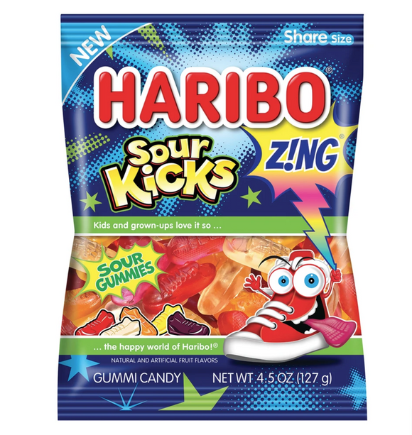 Haribo Sour Kicks Zing - 4.5 oz