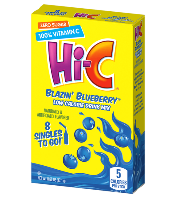 Hi-C Zero Sugar Singles To Go - Blazin Blueberry