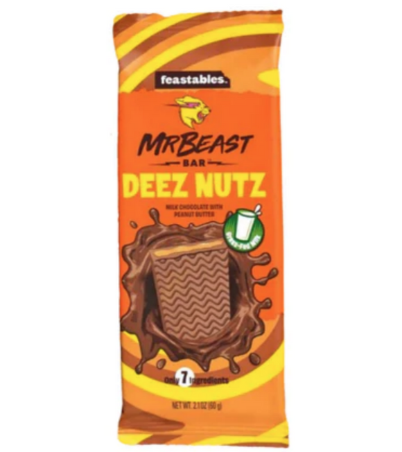 Mr Beast Deez Nuts Chocolate Bar - 2.1 oz