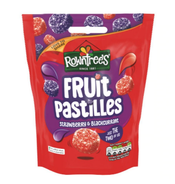 Rowntree's Fruit Pastilles - Strawberry & Blackcurrent UK - 5 oz