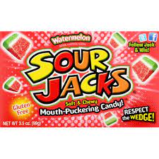 Sour Jacks - Watermelon Soft and Chewy Theatre Box - 3.5 oz